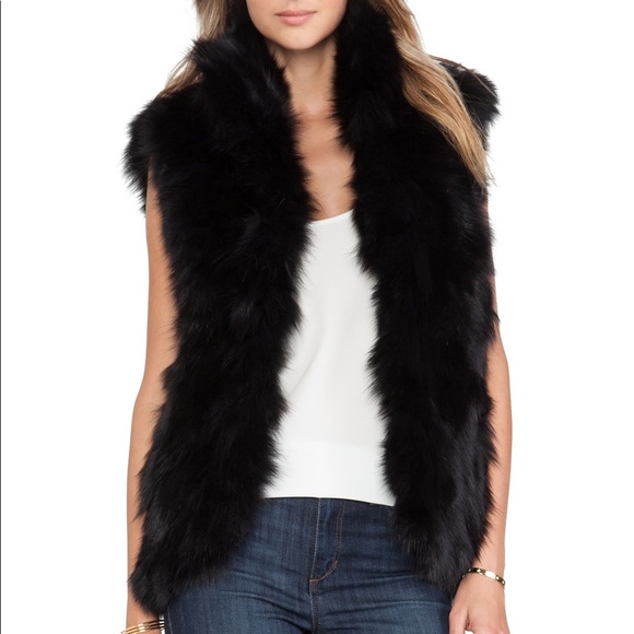 Adrienne landau rabbit fur vest Clearance